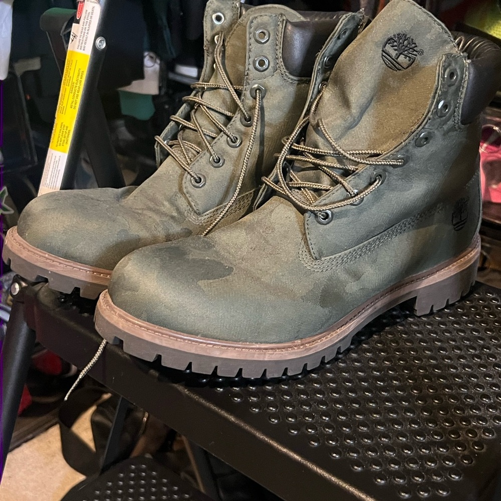 Timberland Men's Camouflage Green Boots